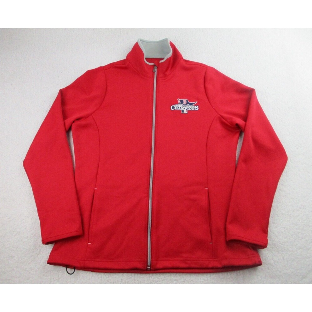 Antigua Boston Red Sox Jacket Womens‎ M Red Full Zip 2013 World Series Champions
